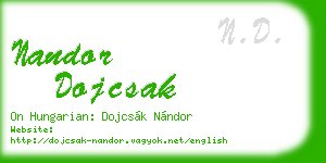 nandor dojcsak business card